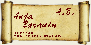 Anja Baranin vizit kartica